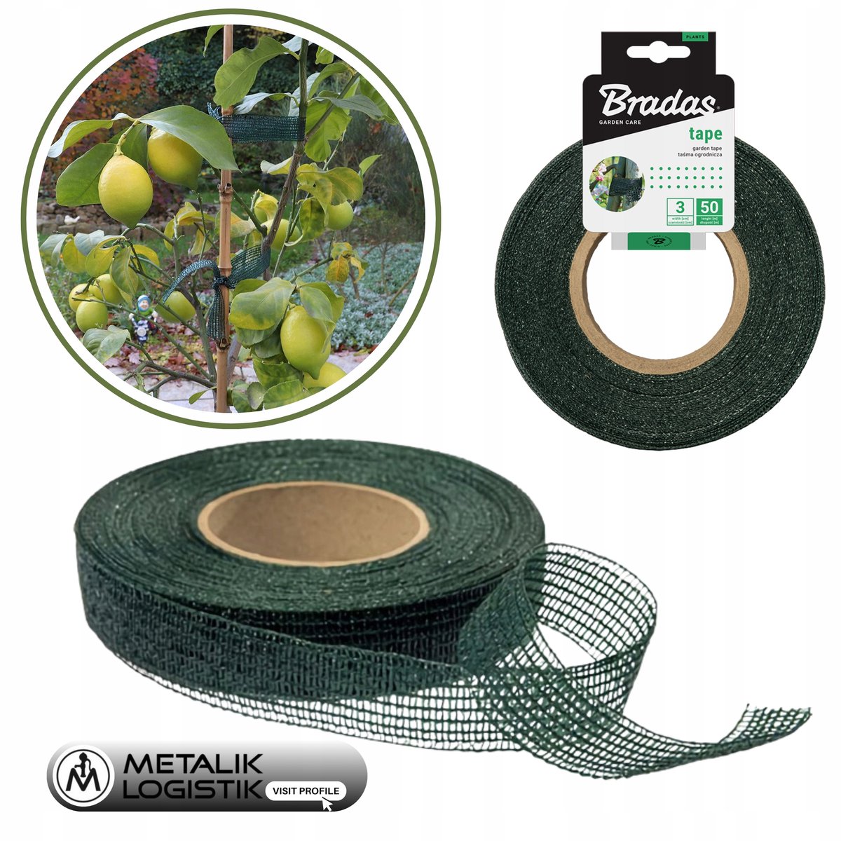 Groene Tuinband voor Bomen, Struiken en Klimplanten - 3cm x 50m