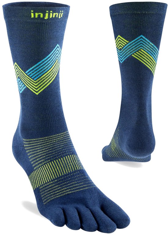 Natural Fiber Chaussettes Doigts Séparés Injinji Performance - CoolMax Noir Taille M Bas Sport Ampoules