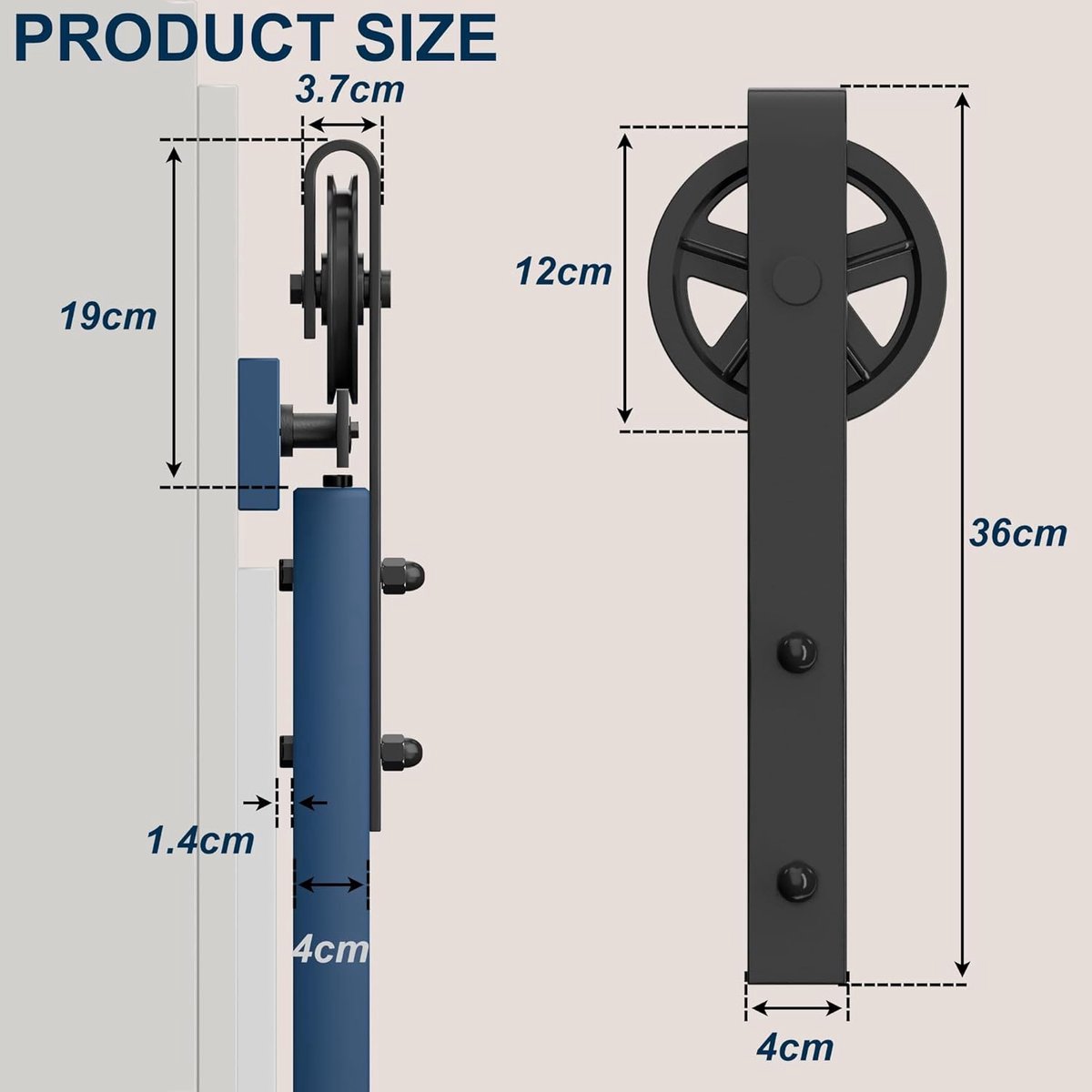 Stunq® Robuust Vloergids Systeem met Uitgebreide Wielbasis en Stabilisatie