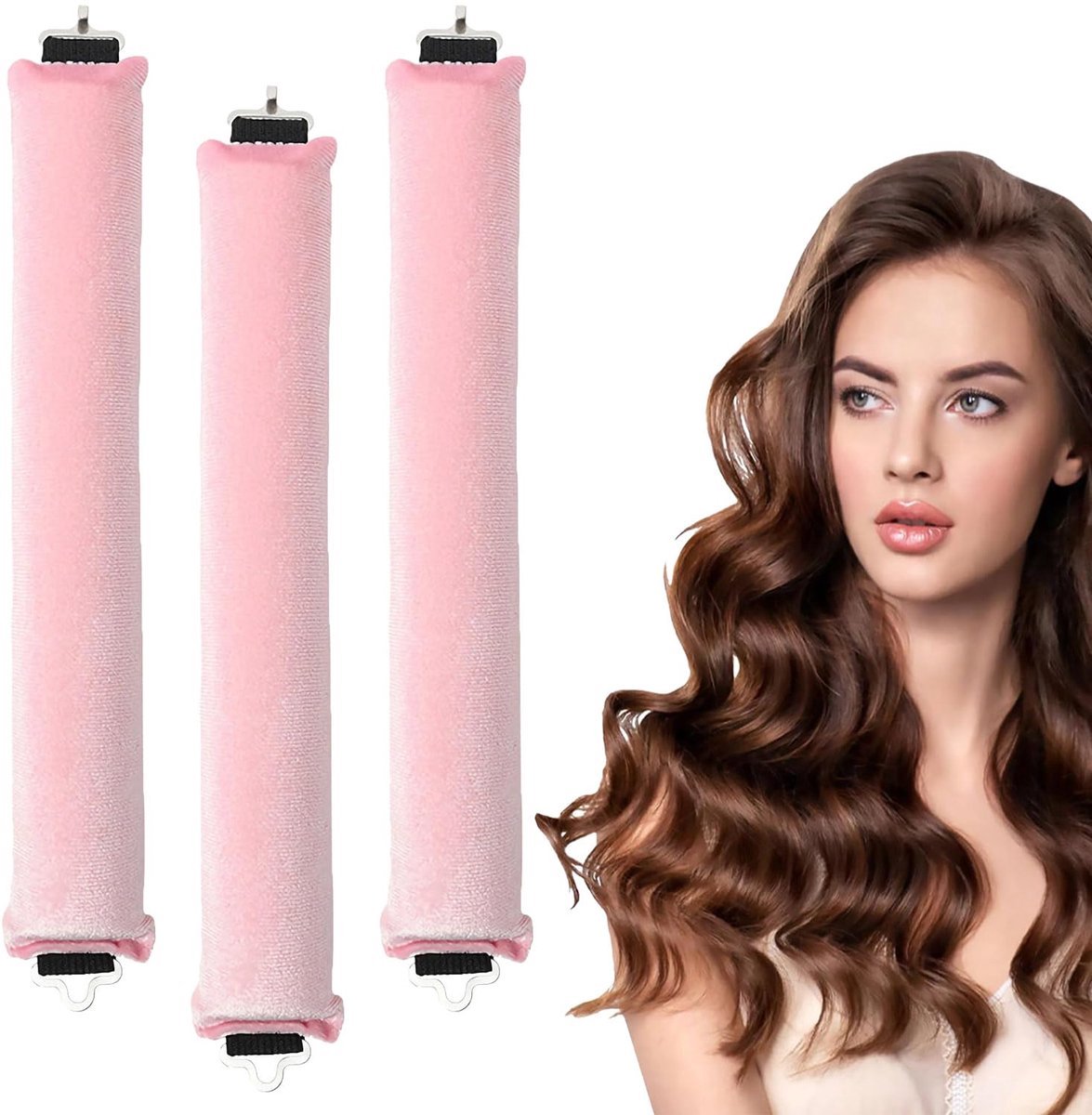 Stunq® Creatieve Haarstyling Set: 3 Krullende Tangen voor Natuurlijke Golven - Roze