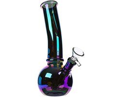 Gravora Glazen Waterpijp met Regenboog Effect - 20 cm Hoog