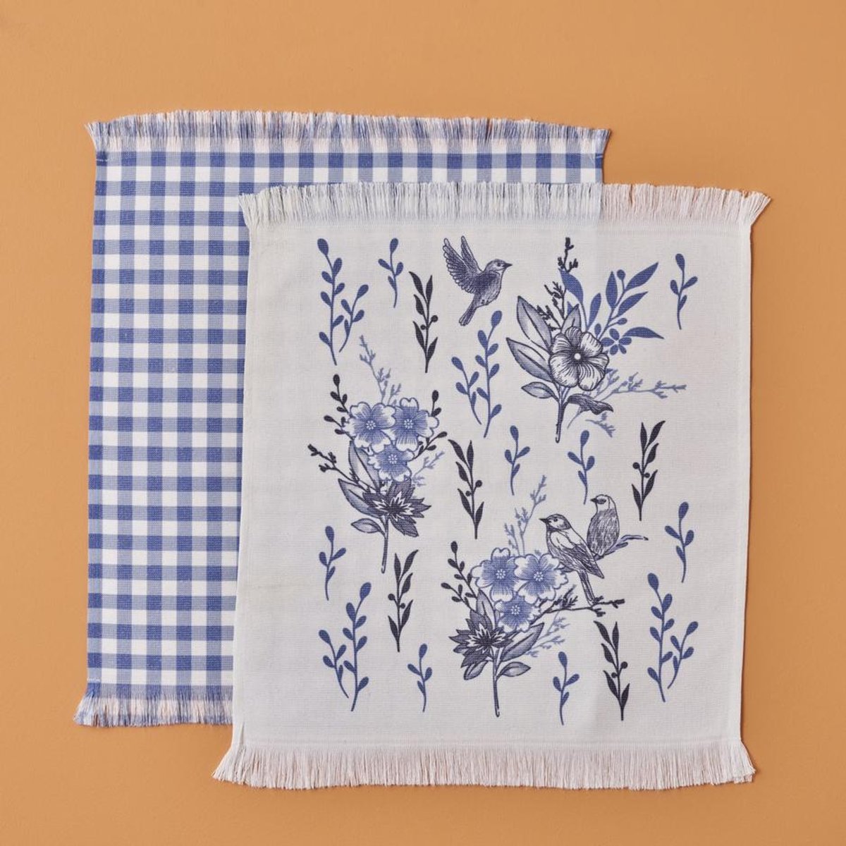 Bleu Blanc Katoenen Droogdoeken, 2 x 2-Pack (40x50 cm) - 4 stuks