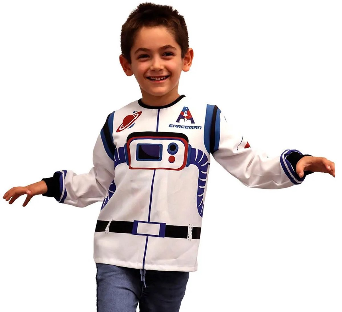 Astronautenjas met Lange Mouw - DeQube - Verkleedkleding Astronaut — afbeelding 4