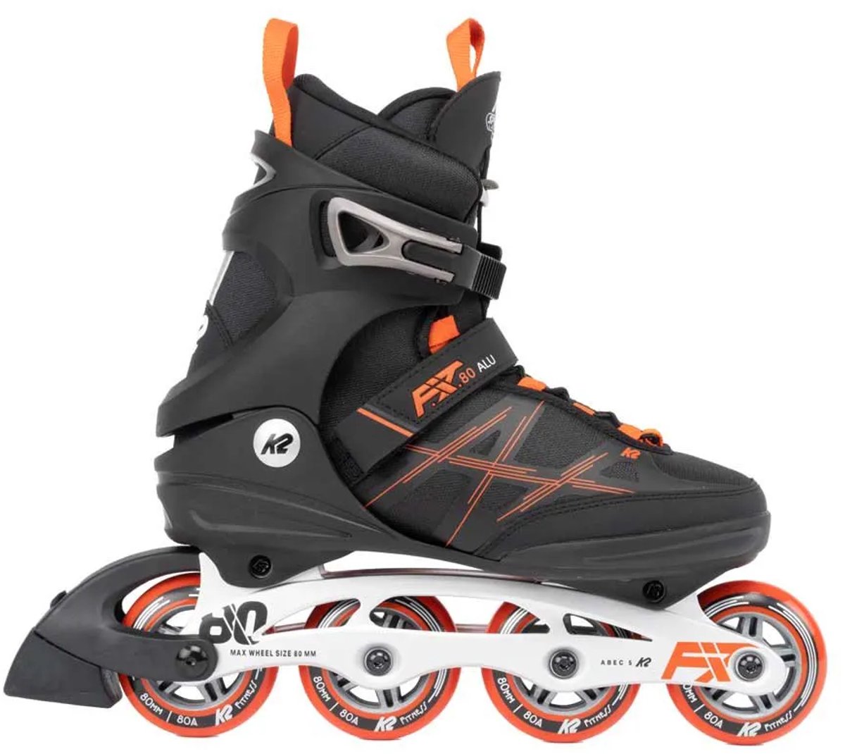 K2 Skate F.i.t80 Alu Inline Skates Zwart EU 44 1/2 Man