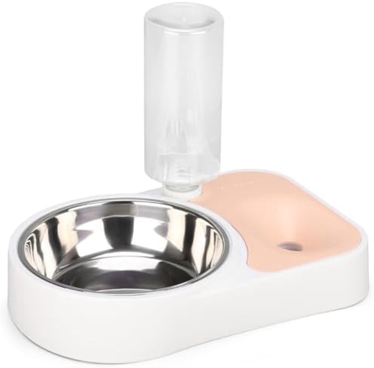 Automatische Voederbak met Waterdispenser - Voedsel en Water - Roze - Capaciteit 500ml - Kunststof Voedseldispenser - Voerbak voor Katten, Kleine/Middelgrote/Grote Honden, Konijnen & Andere Dieren.