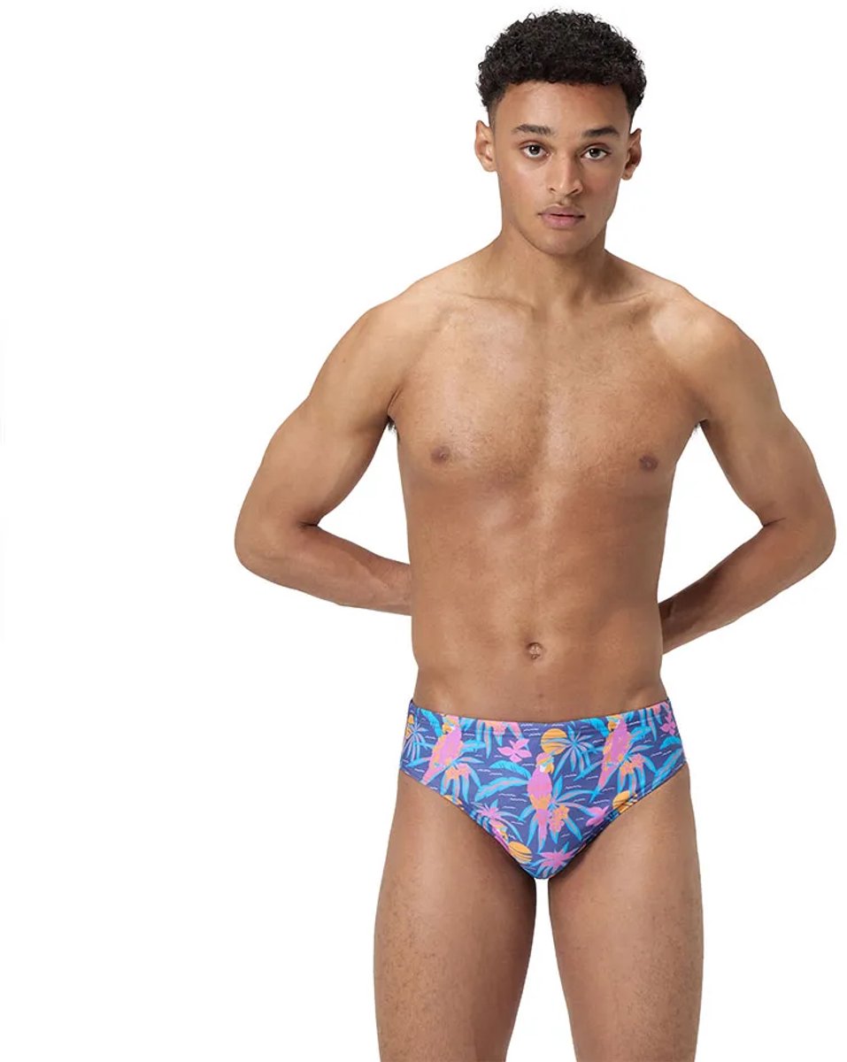 Speedo Allover Digital 8cm Zwemslip Blauw UK 26 Man — afbeelding 6