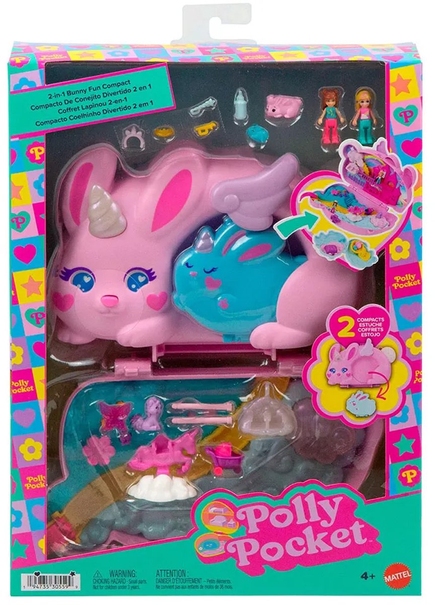 Polly Pocket 2-in-1 Konijntjesplezier - Tasje met compacte speelset — afbeelding 12