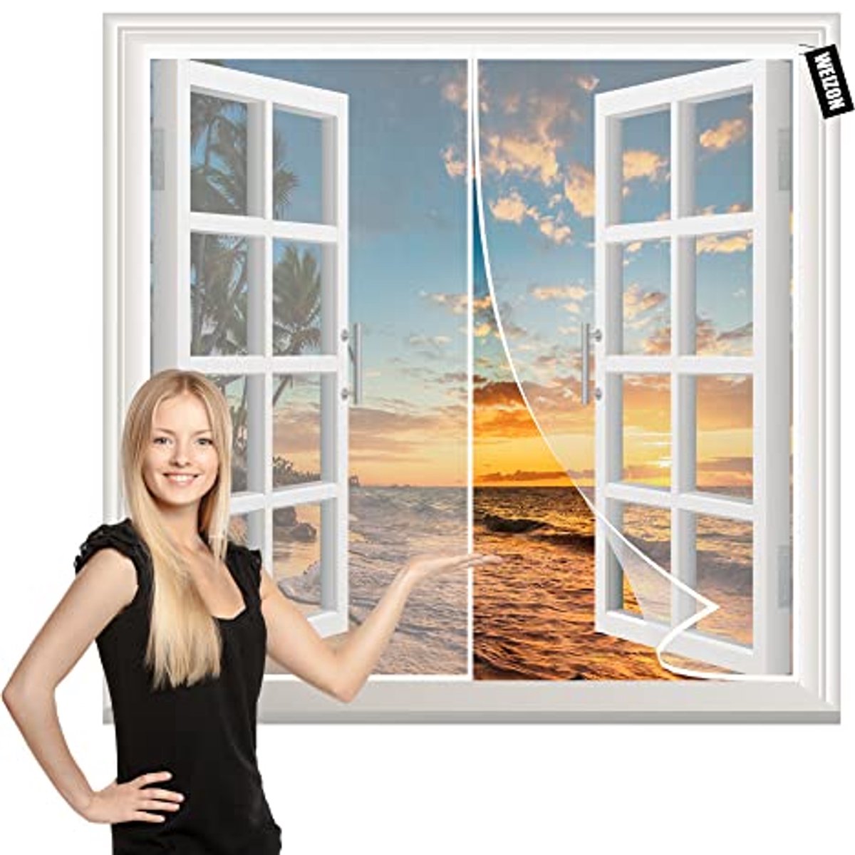 Magnetische Vliegenhor voor Deuren 80x125cm - Heavy Duty Gaasgordijn met Automatische Sluiting