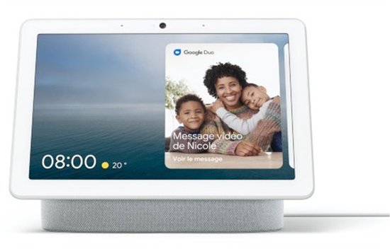 Google Nest Hub Max - Smart Speaker met scherm - Chalk - EU