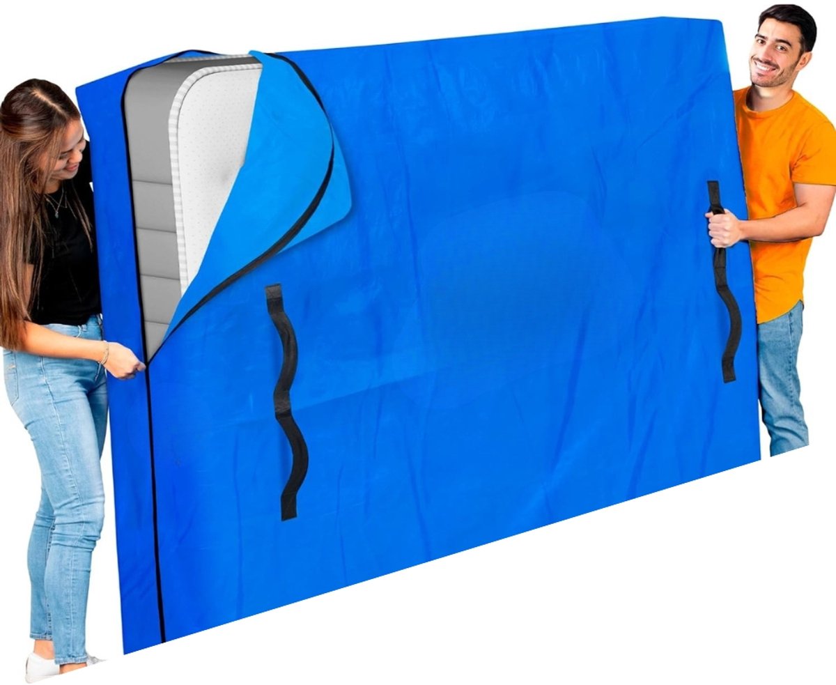 Famanu - Matrashoes heavy duty kingsize voor verhuizen en opslag met handgrepen
