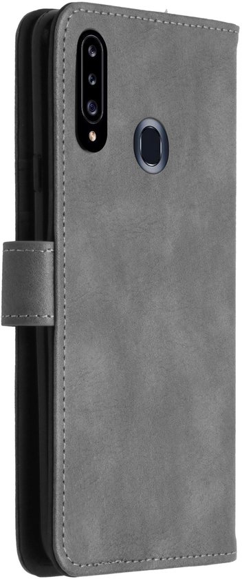 Coque Samsung Galaxy A20s avec porte-cartes - Bookcase de Luxe iMoshion - Grijs