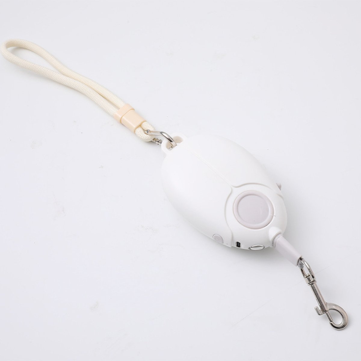Daity Een verstelbare, oprolbare riem met ingebouwd LED-lampje en afneembare polsband, geschikt voor het uitlaten en trainen van kleine en middelgrote katten en honden (wit).