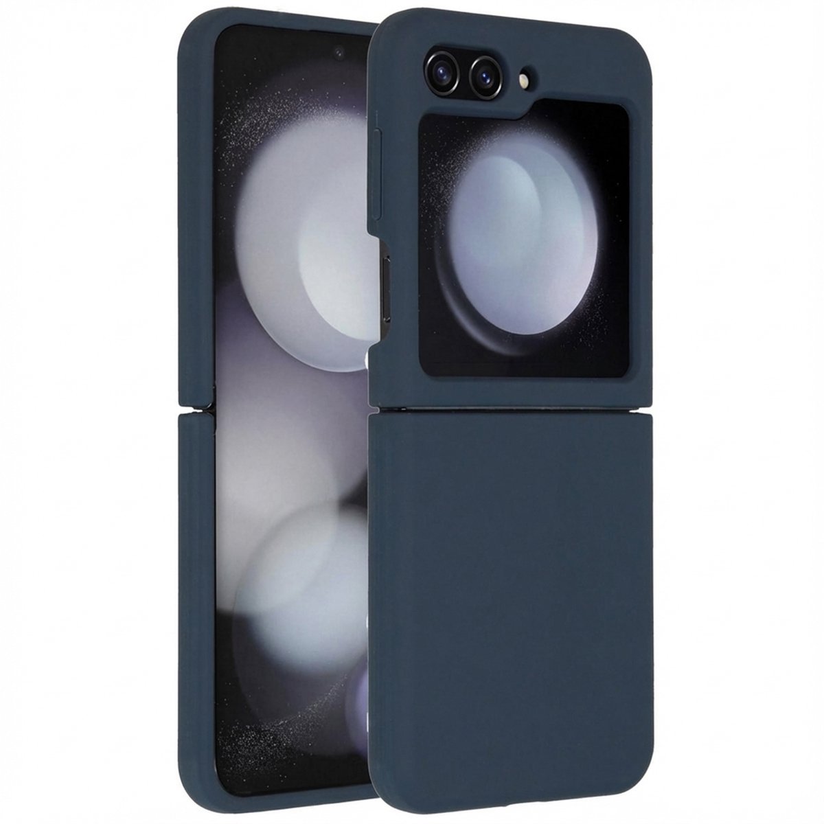 Accezz Hoesje Geschikt voor Samsung Galaxy Z Flip 5 Hoesje Siliconen - Accezz Liquid Silicone Backcover - Donkerblauw