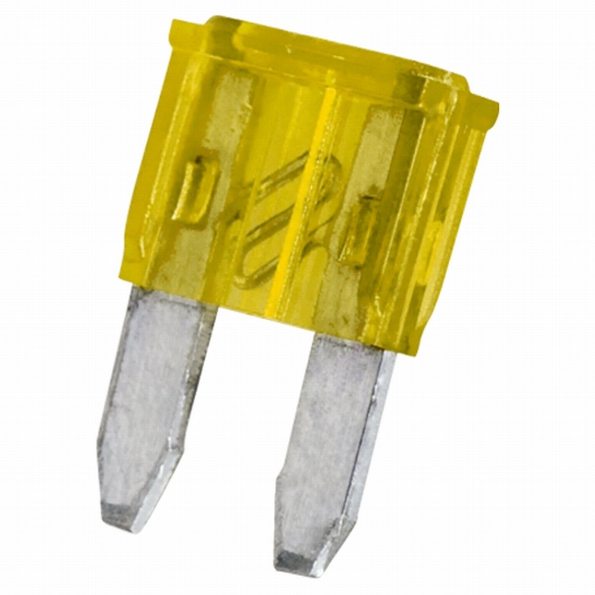 25x Mini Steekzekering 20A – Mini Knife Fuse Voor Auto En Car Audio – Gele Autozekering 11 × 8,6 Mm – Compacte Zekering Voor Voertuigen En Autosound Systemen – Verkoopeenheid 25 Stuks [05366]
