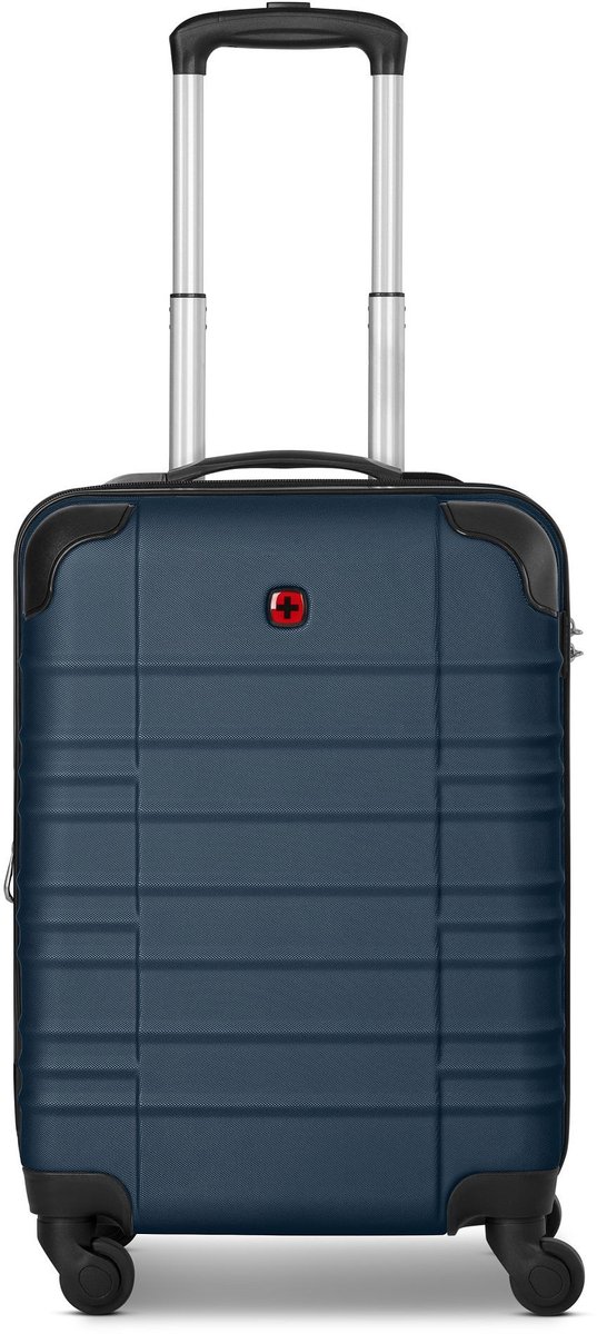Wenger Amplar Evo 4 wielen Cabinewagen S 53 cm met uitbreidingsplooi - Harde bagage - Combinatieslot - navy blue