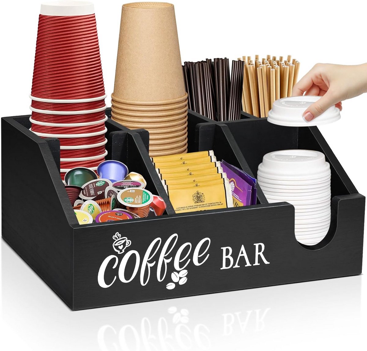 Koffiecapsulehouder Zwart - Station en Opbergsysteem