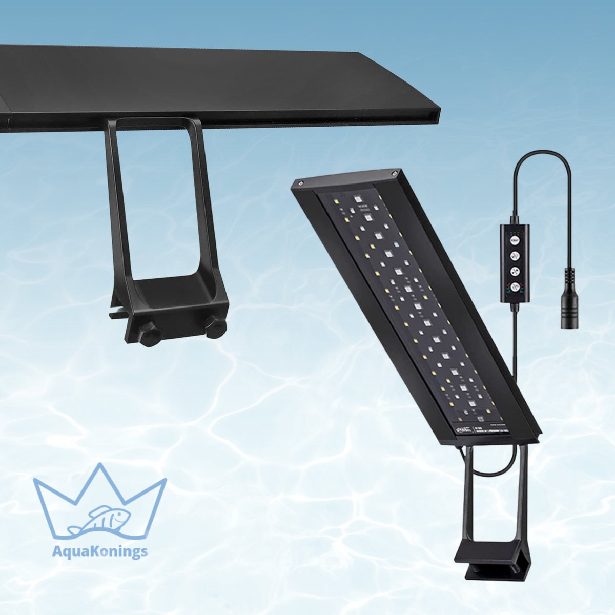 AquaKonings - Aquarium lamp – Aquarium spot - LED Aquariumverlichting - Dimbaar - Timer - 31 cm