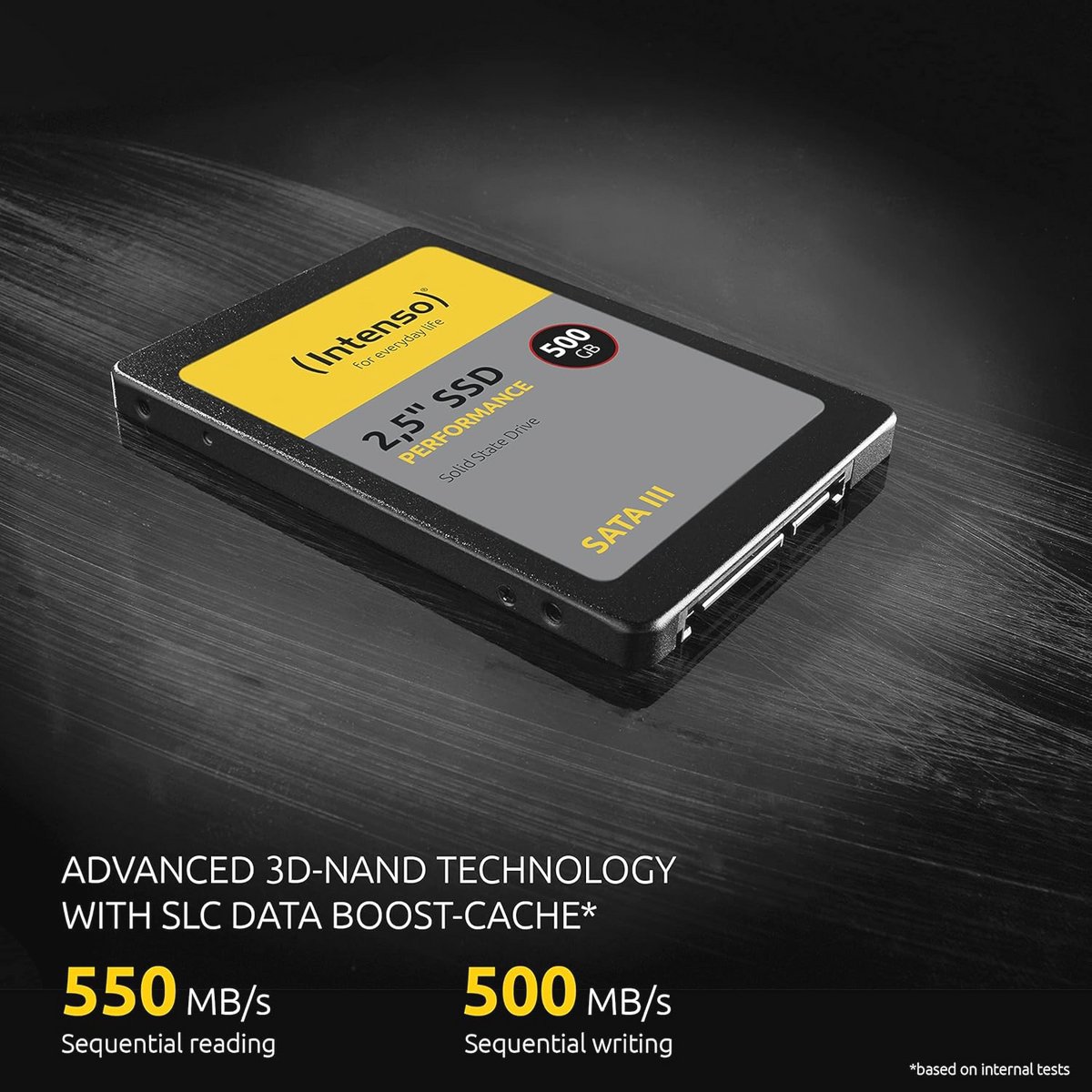 2,5 Inch SSD SATA III 2TB met 550 MB/s Overdrachtssnelheid - Beschikbaar in Zwart