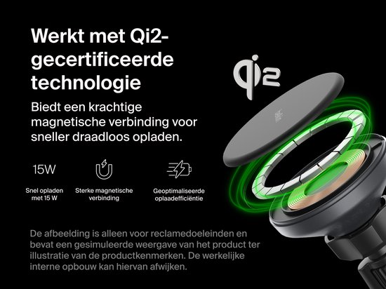 Belkin Magnetische Draadloze Autohouder voor Ventilatie & Dashboard – zwart