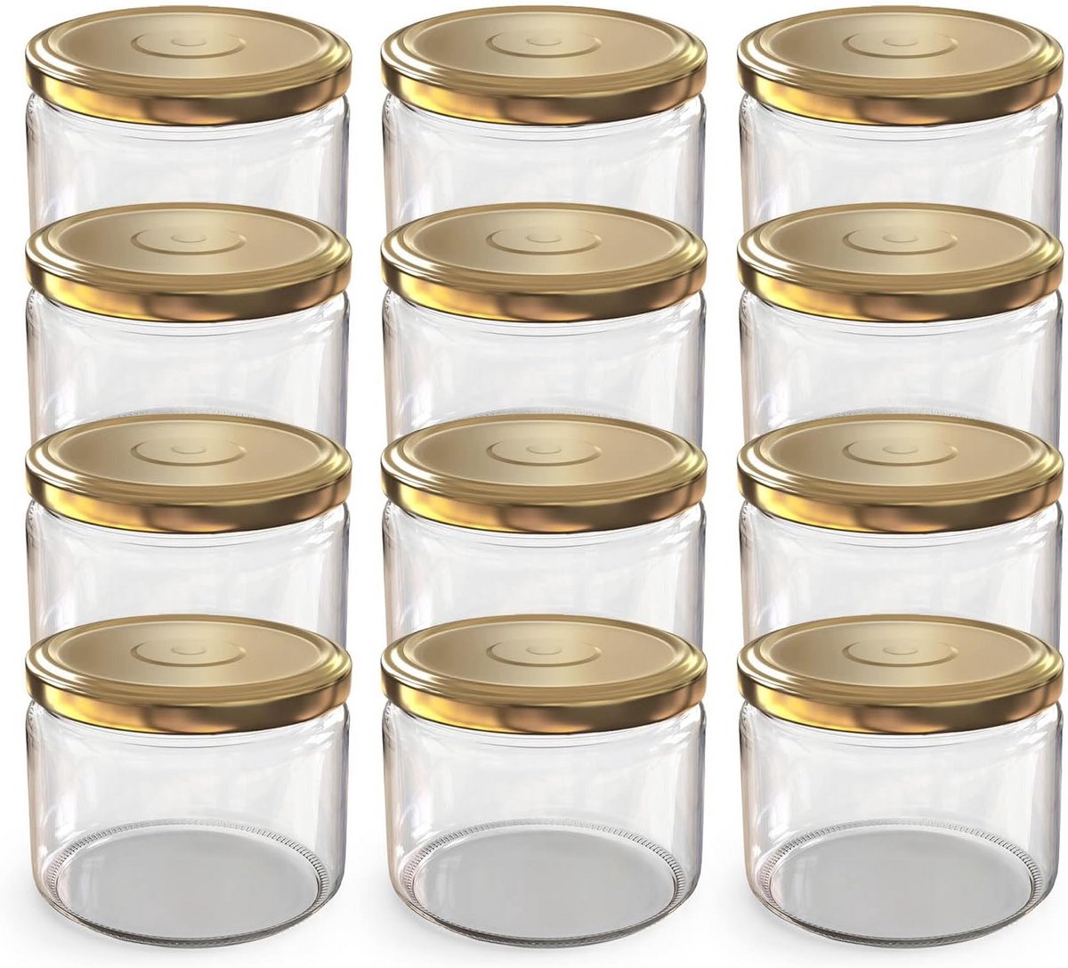 48 x 282 ml Inmaakpotten met Schroefdeksel - Perfect voor Jam en Dip