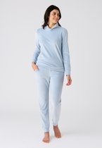 Damart - Pyjama velours côtelé avec étiquette Thermolactyl - Femmes - Blauw - 42-44 (M)