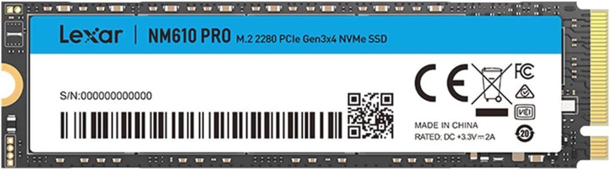 2TB NVMe M.2 2280 SSD tot 3300MB/s – Interne SSD met PCIe Gen3x4 en 3D NAND