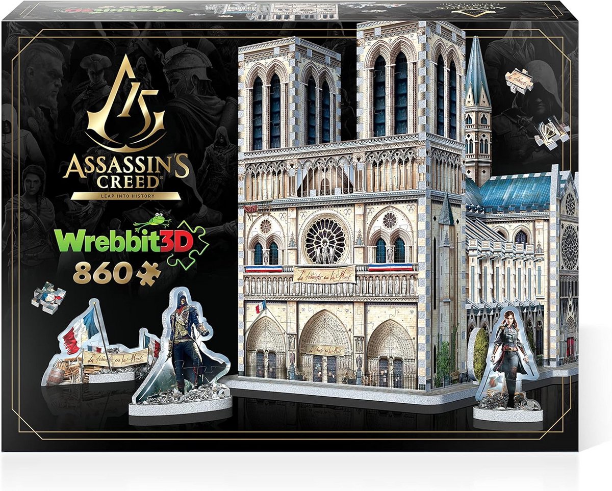 3D Puzzel 860 Stuks van Beroemde Kathedraal met Figuren