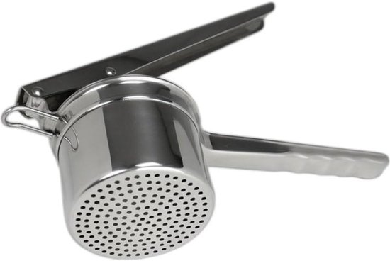 Presse-Purée Manuel En Acier Inoxydable, Ustensile De Cuisine Et Presse- Purée Avec Coupe-légumes Ondulés, Idéal Pour Les Haricots, Les Légumes, Les Fruits, L'avocat Et La Viande