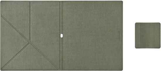 Boox Note Air5 C Magnetische Standcover Hoes - Donkergroen van Merkloos — afbeelding 4