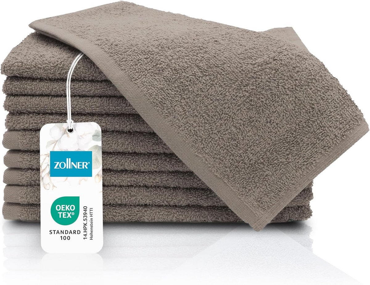 Set van 10 wasbare gastendoekjes, 30 x 50 cm, katoen, hotelkwaliteit, Oeko-Tex gecertifice