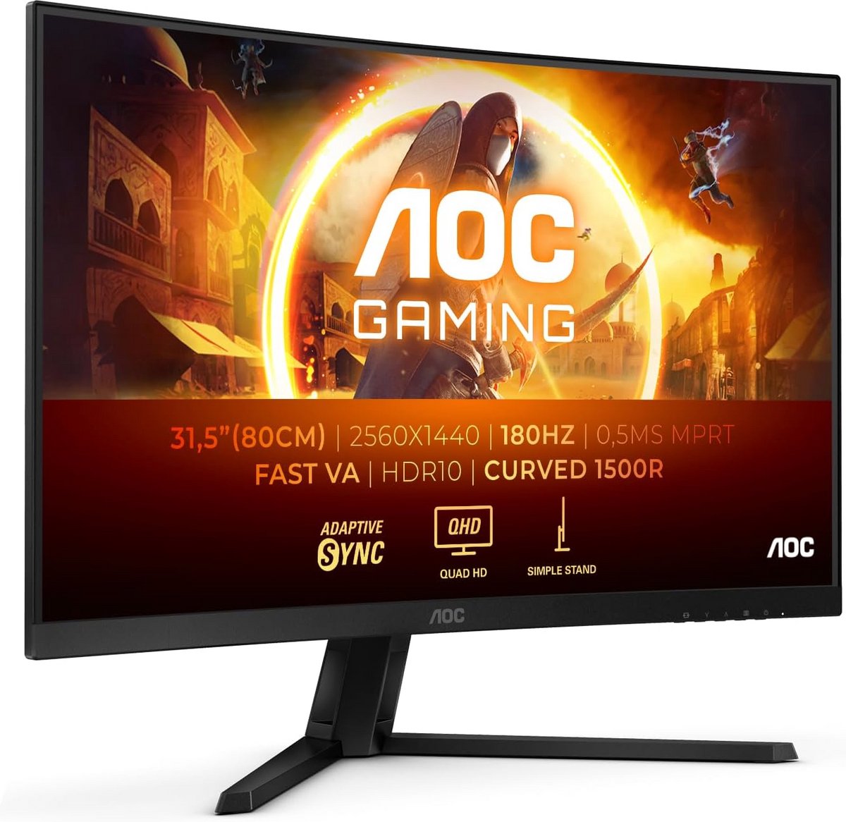 32 Inch QHD Gaming Monitor met 180Hz en 0.5ms Reactietijd
