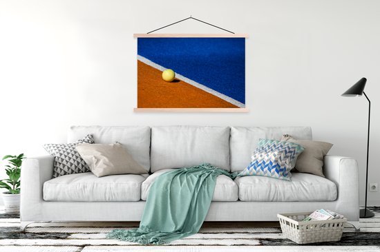 Affiche textielposter colorée terrain de hockey et balle 120x80 cm