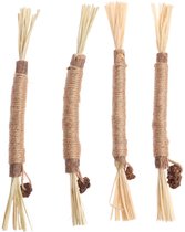 YSQEVN Kattenkruid Sticks 6 stuks kattensticks voor tandreiniging natuurlijke katten tandverzorging speelgoed voor hulp bij tandsteen