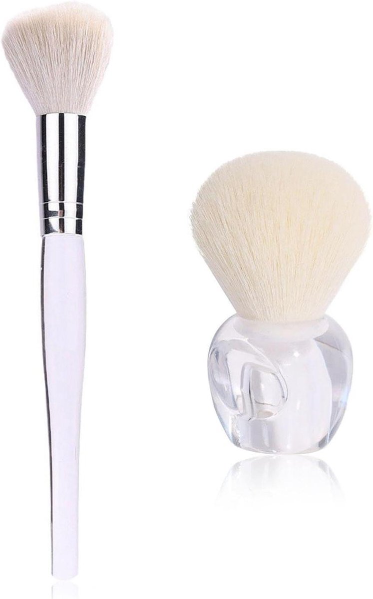 Korte make-up borstel met lange grip voor gezichtsmasker en schuimwolapplicatie