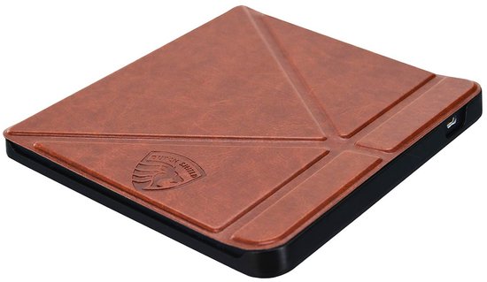 Origami Sleepcover Geschikt voor Kobo Sage Hoes Cognac Bruin * - ereader hoesje - cover van Kobo — afbeelding 2