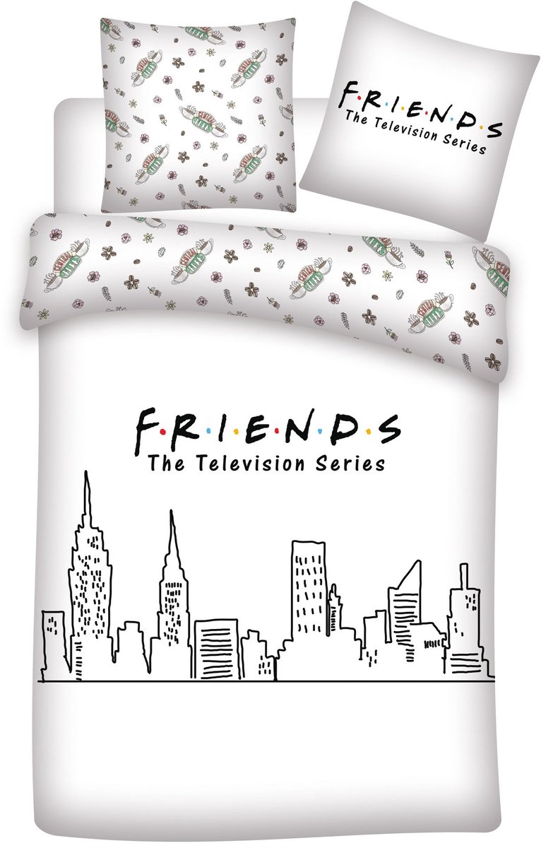 Friends Dekbedovertrek Skyline - Lits Jumeaux - 240 x 220 cm - Polyester