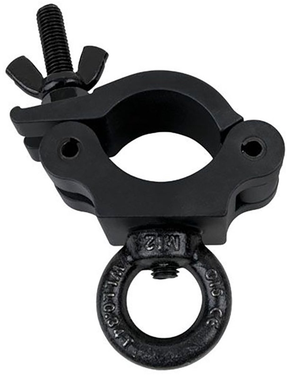 Showtec Half Coupler + Eye 340 kg 50 mm zwart TÜV gekeurd