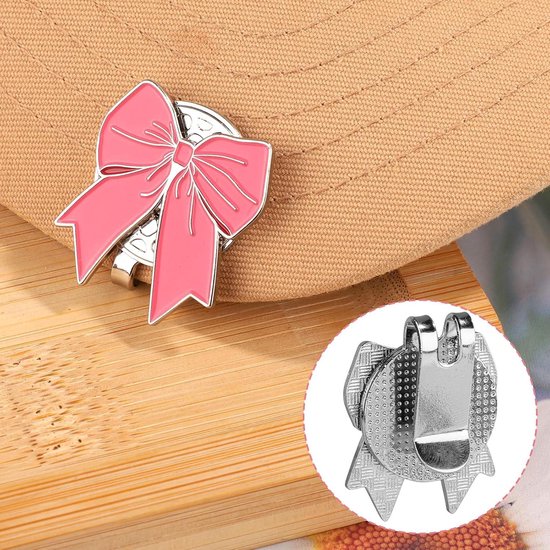 Roze Boogvormige Golfbal Marker Hoedclip met Sterke Magnetische Golfbal Marker - Accessoires voor Golfer - Roze - Handig en Stijlvol van Merkloos — afbeelding 2