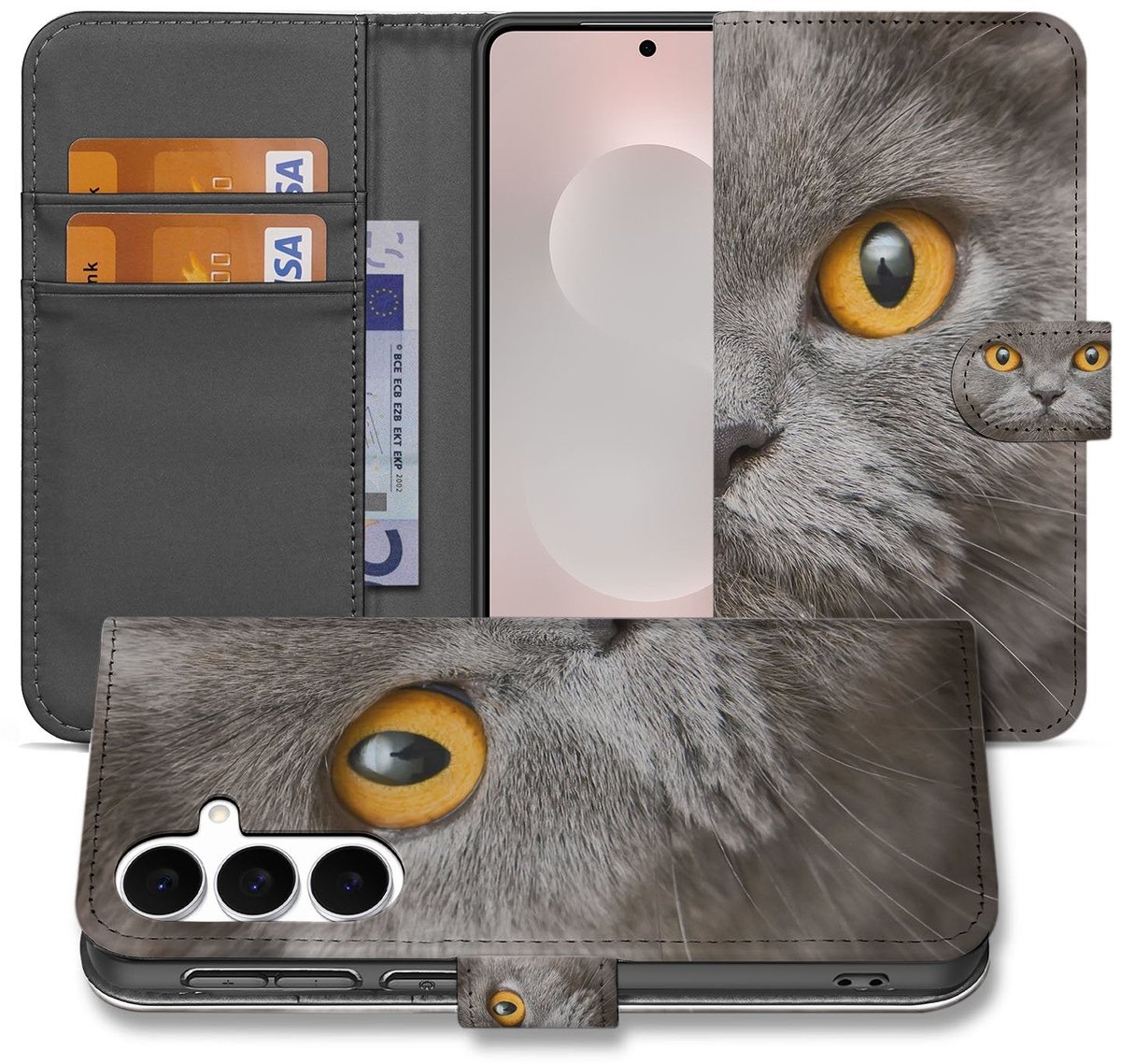 Telefoonhoesje Pasjes Samsung Galaxy S25 FE Britse Korthaar Magnetisch