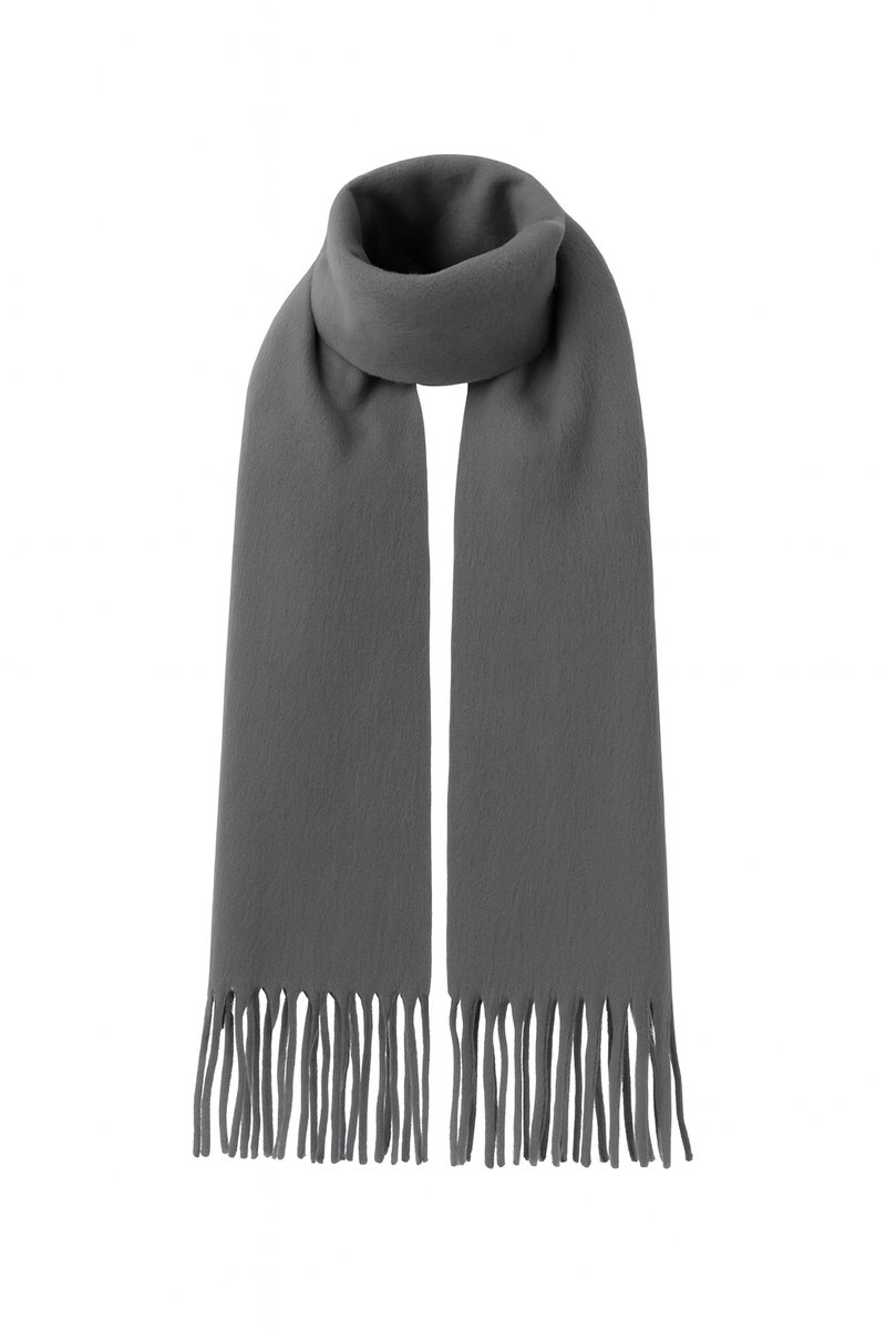 Hidzo Sjaal – Grijs – Dikke Zachte Wintersjaal – 240×40 cm – Lange Warme Sjaal voor Dames