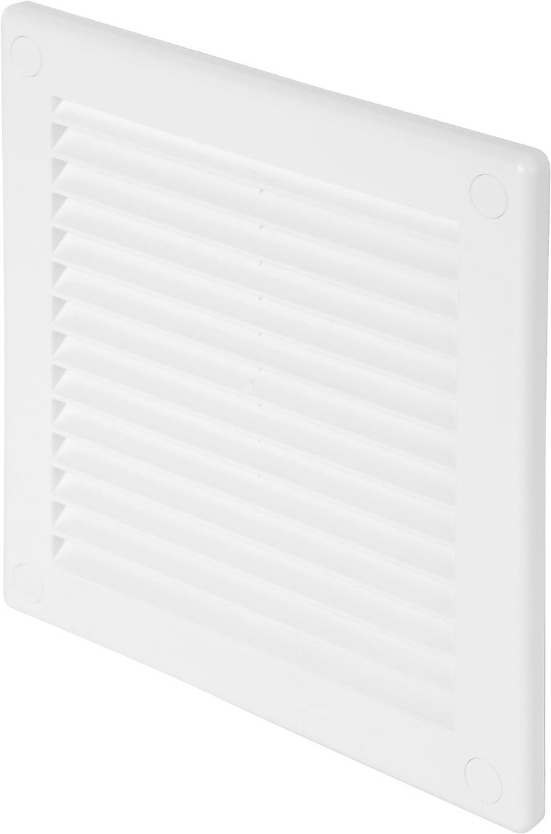 Ventilatierooster met insectenbescherming 150 x 150 mm - Wit