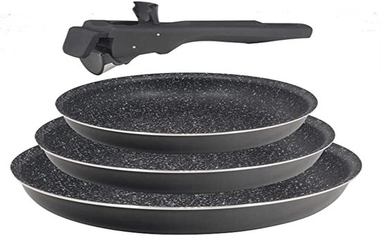 Tefal Ingenio Renew 5 Piece Set, Removable Handle, Ceramic Non-Stick Coating, Du