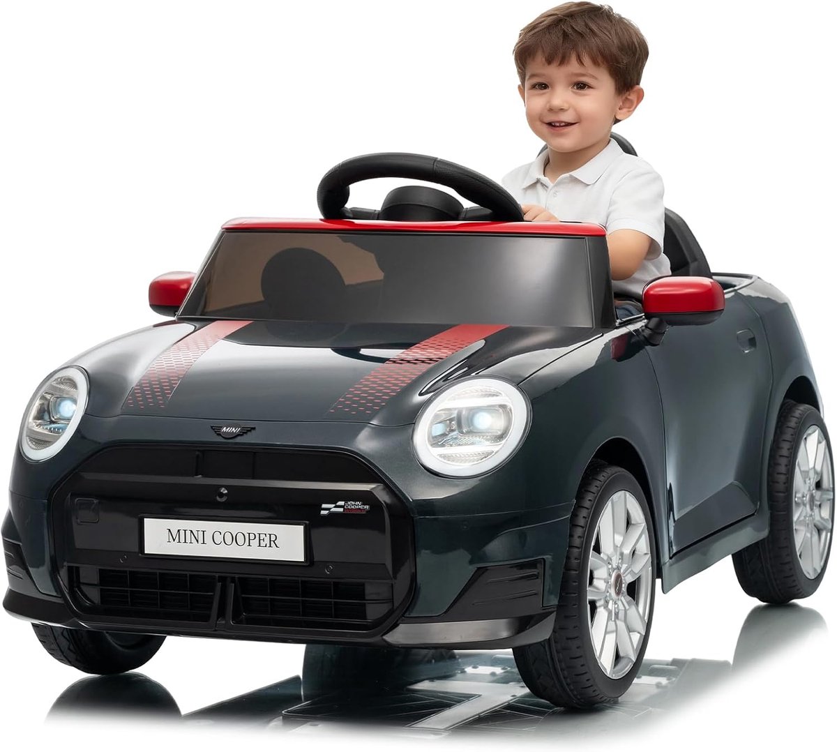 Kinder Elektrische Auto – 12V Accu, Afstandsbediening, LED, Muziek & Claxon – Vanaf 3 jaar – Zwart