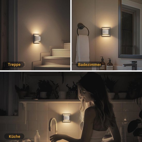 Nachtlampje met Dusk Sensor en LED - Verstelbare Felheid voor Kinderkamer, Badkamer, Trap, Keuken - 2 Stuks — afbeelding 3