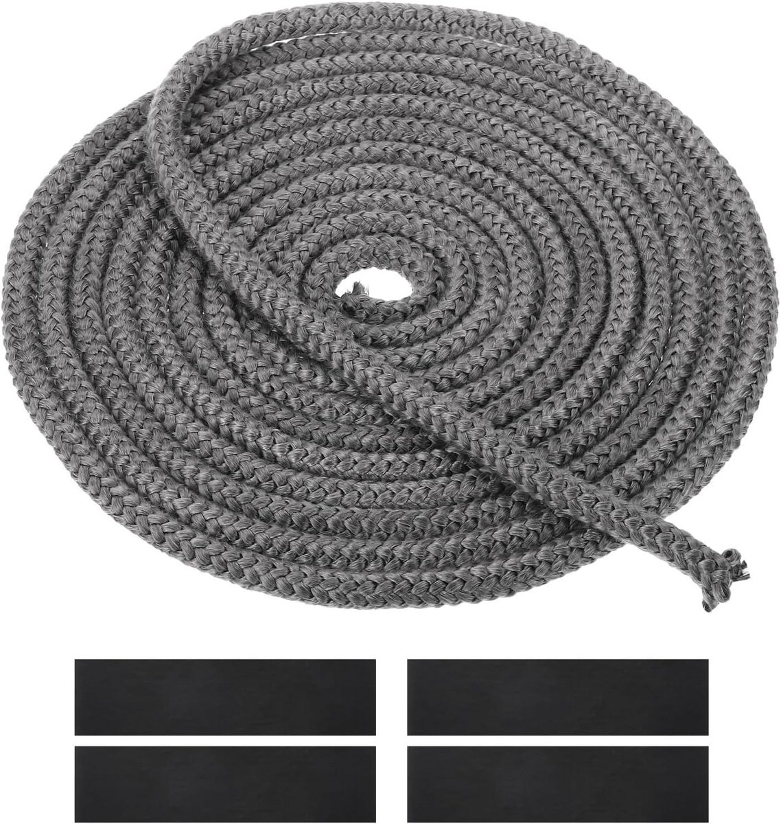 Glasvezel Touw Afdichting voor Kachel en Open Haard (8mm x 4m) - Hittebestendig tot 600°C
