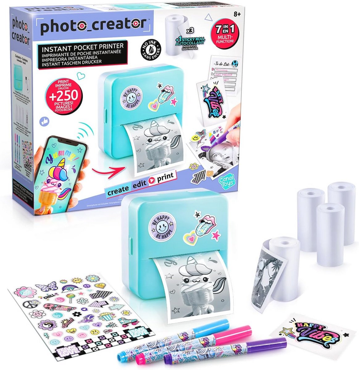 Instant Zakprinter 7-in-1 voor Creativiteit en Plezier