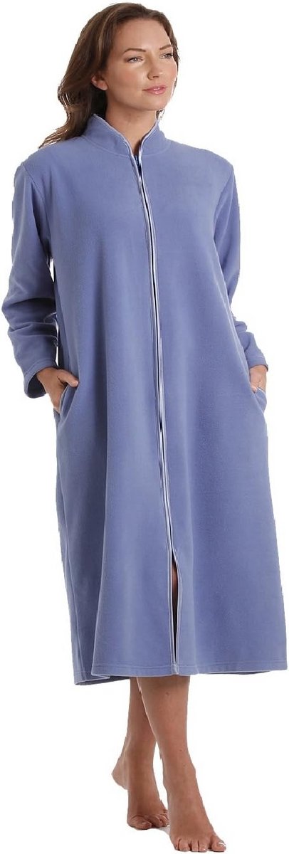 Luxe Fleece Badjas met Rits en Zakken voor Dames - Warm en Zacht