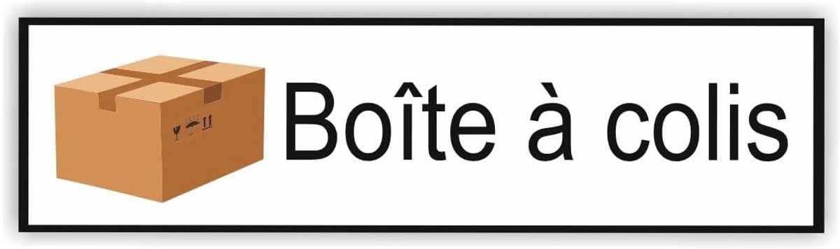 Sticker voor Pakketbox Frankrijk en België - Franse aanduiding - Wit