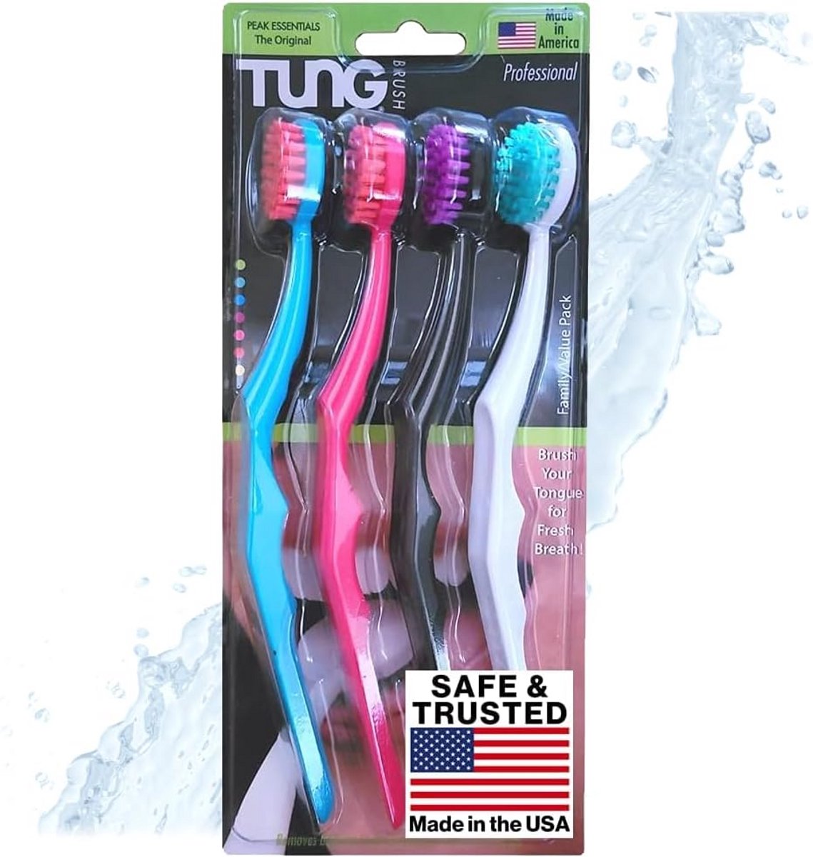 4 Stuks - Professionele Tongreiniger Borstel voor een Frisse Adem