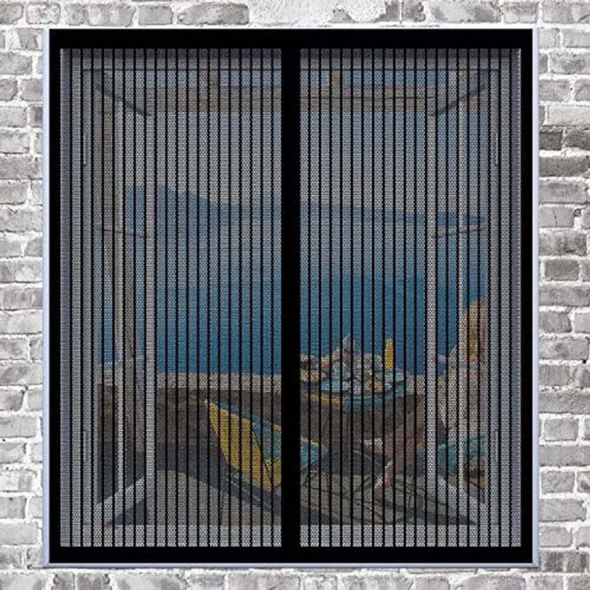 Magnetisch Insectenhor Raam 50x135 cm Zwart Eenvoudige Montage Vliegenraam